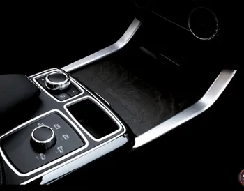 

2x Stainless Steel Car Central Console Water Cup Holder Side Frame Trim Sticker Styling For Mercedes Benz ML GL GLE GLS