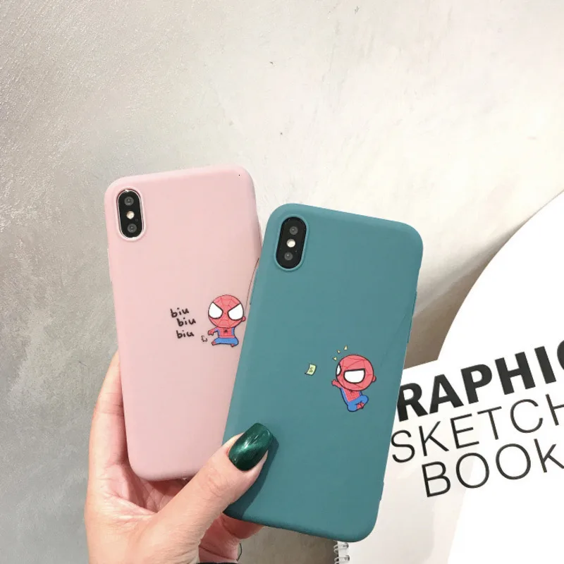 Чехол для мобильного телефона с милым рисунком Человека-паука iPhone11 X XS XR XSMax 8 7 6 6S
