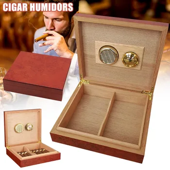 

Cigars Humidor Desktop Cigars Humidor Box Case with Humidifier Hygrometer HYD88