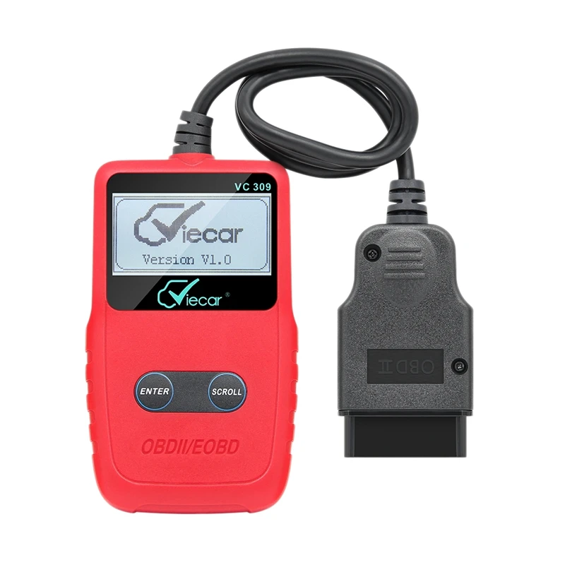 Viecar V309 OBDII EOBD Diagnostic Scanner VC 309 OBD OBD2 Diagnosis Tool Support For SAE J1850 Protocols |