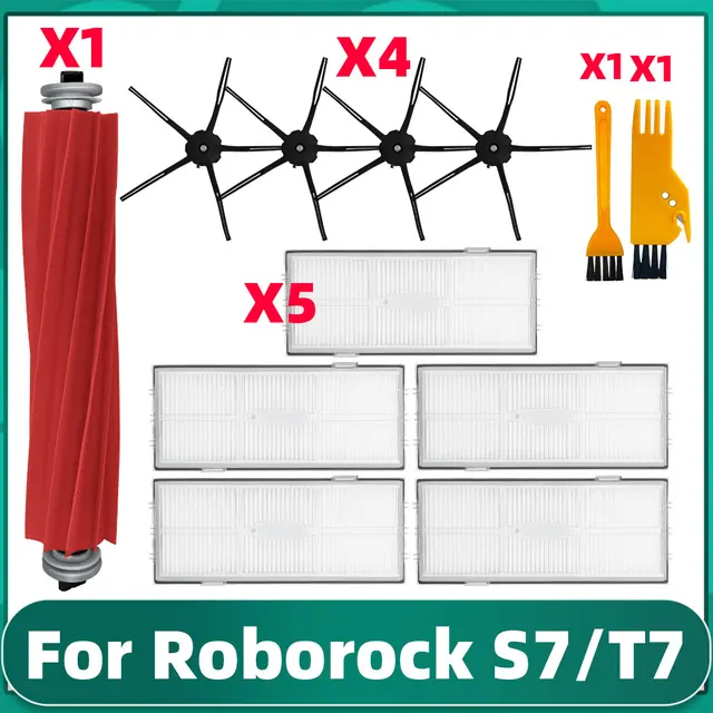 Xiaomi Roborock S7 Max / T7S Plus / G10 Replacement Parts Main Side Brush Hepa Filter Mop Dust Bag Cover Vacuum Cleaner Kits Set U