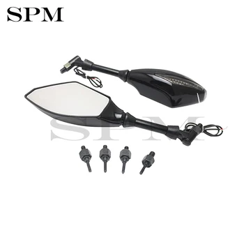 

1 Pair Rearview Side Mirrors With LED Turn Signal Light for Motorcycle Replacement Body Parts