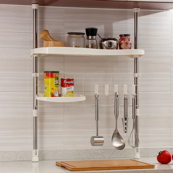 

Creative kitchen appliances hanging rack, pot shovel rack, condiment storage rack, perforation-free telescopic rack LM7131421