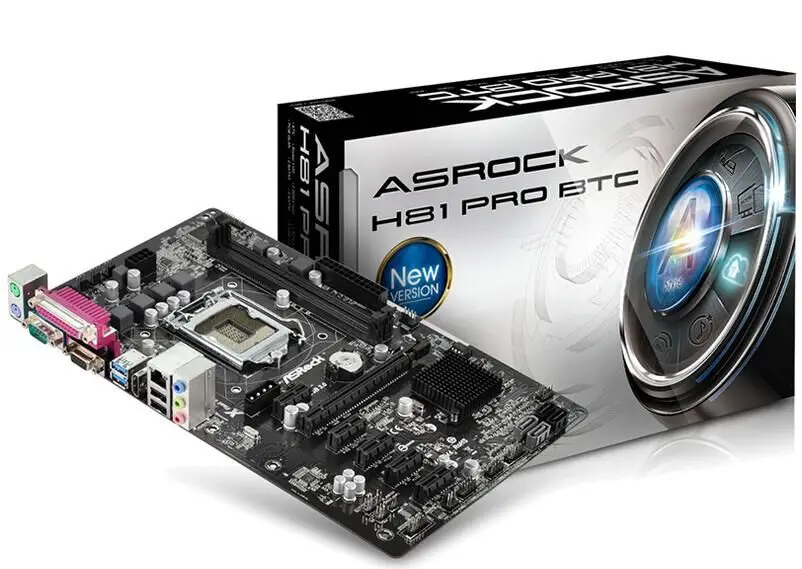 100% новая оригинальная материнская плата для ASRock H81 Pro BTC LGA 1150 DDR3 16GB 22nm USB3.0