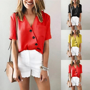 

3 Colors Work Wear 2020 Women Shirt Blusas Femininas Tops Elegant Ladies Formal Office Blouse Plus Size XXXL