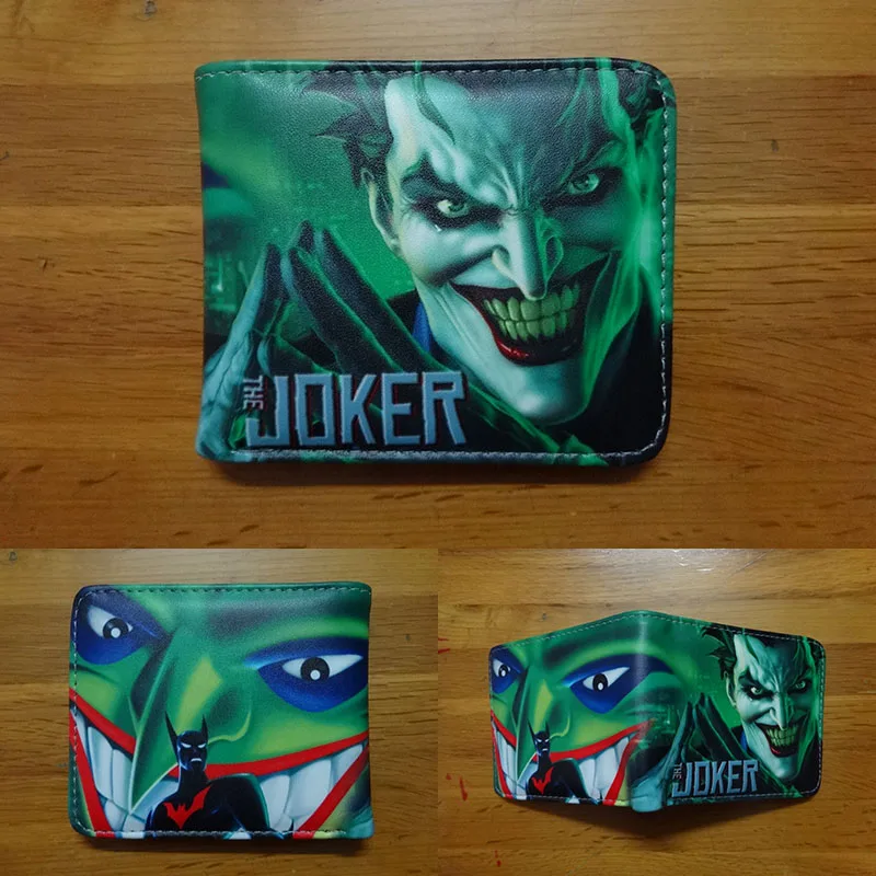 Кошельки Joker популярный новый стиль кожаный кошелек с мультяшным аниме для