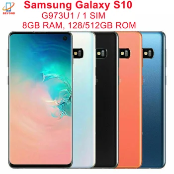 Original Samsung Galaxy S10 G973U1 6.1" 8GB RAM 128/512GB ROM Octa Core Snapdragon Fingerprint NFC 4G LTE Unlocked Cell Phone 1