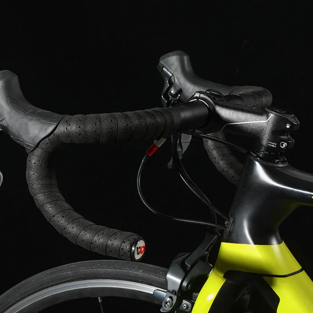 1 Set EVA Bar Tape High Tenacity Handlebar Tape Adhesive Bike Handle Shock Absorbing Bar With Hole for Road Bike