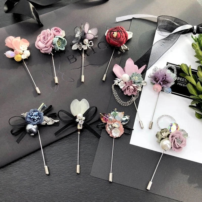 Стразы брошь в виде цветка с кристаллами булавка для женщин кардиган рубашка