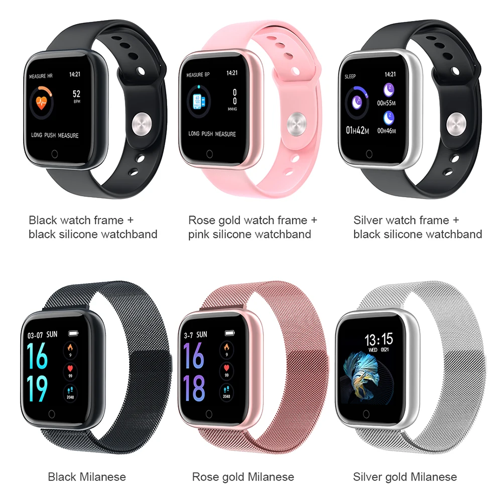 Smart Bracelet Blood Pressure Oxygen Sleep Monitor Call SMS Reminder Waterproof Wristband Watch Fitness Tracker Sport Smart Band