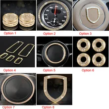 Car Styling Gold Steering Wheel Volume Ring Window button Trim for Porsche  Panamera Cayenne Macan Car Interior Accessories