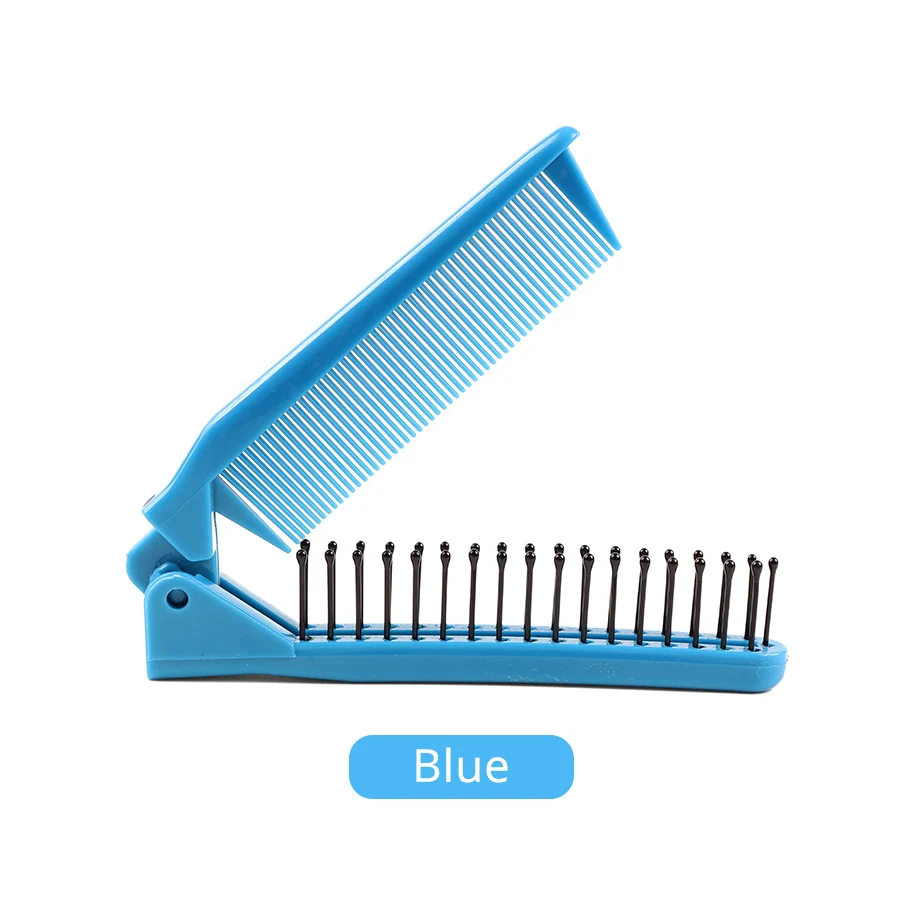 Nunify расческа, антистатические наборы для укладки, складные расчески для волос, парикмахерские инструменты, скользкая расческа для волос, портативная расческа для путешествий, для домашнего использования - Цвет: Синий