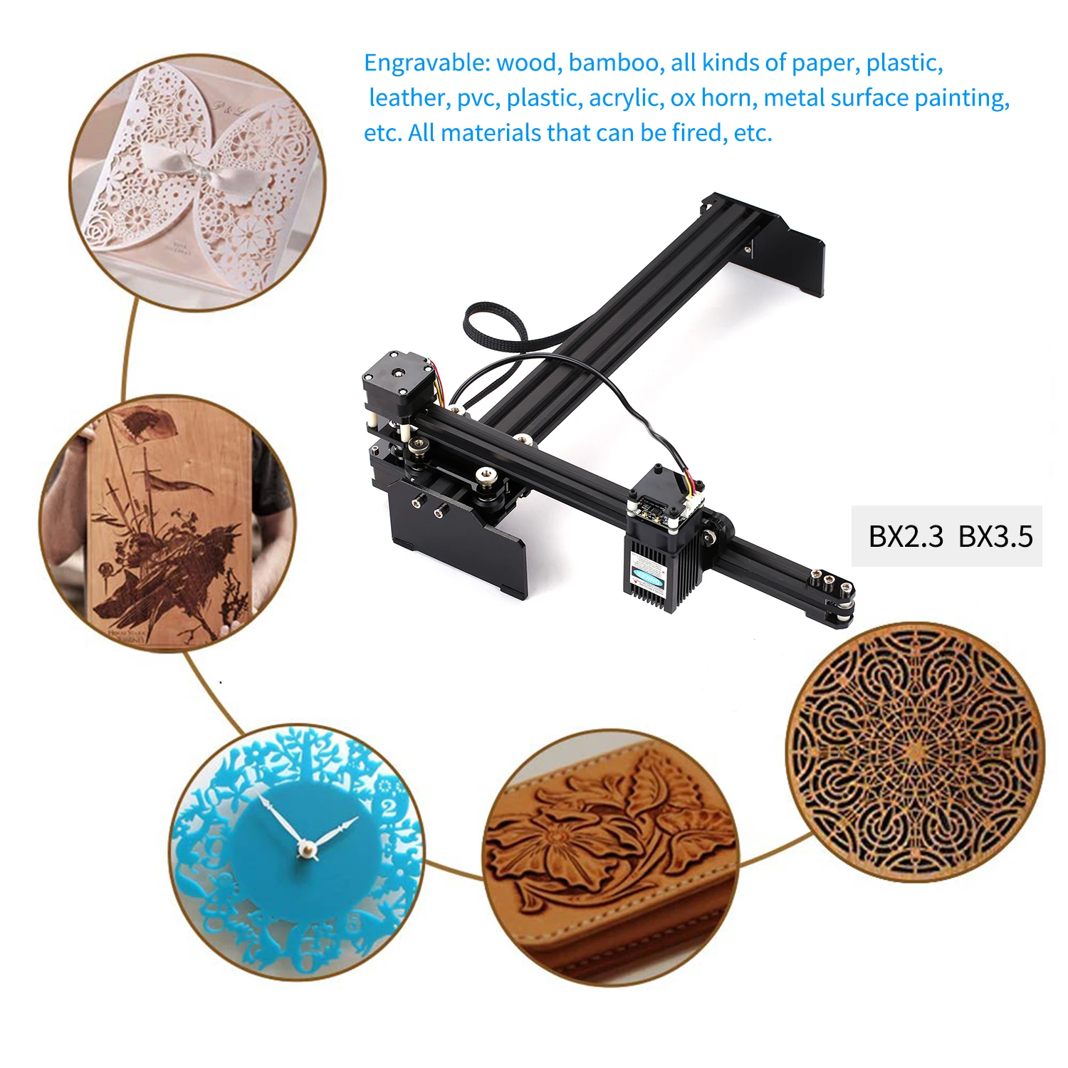 

Laser Engraving Machine High Speed Mini Desktop Laser Engraver Printer Portable Household Art Craft DIY Laser Engraving Cutter