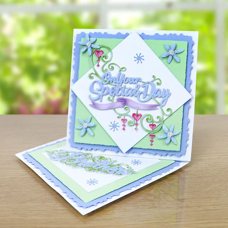 Mixed Words Seasons Greeting Metal Cutting Dies Stencil DIY Card Album Template Crafts Scrapbooking Embossing New Dies