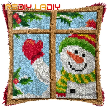 

Latch Hook Cushion Unicorn Girl Pillow Case Acrylic Yarn Sofa Pillow Pre-Printed Canvas DIY Crochet Cushion Cover Hobby & Crafts