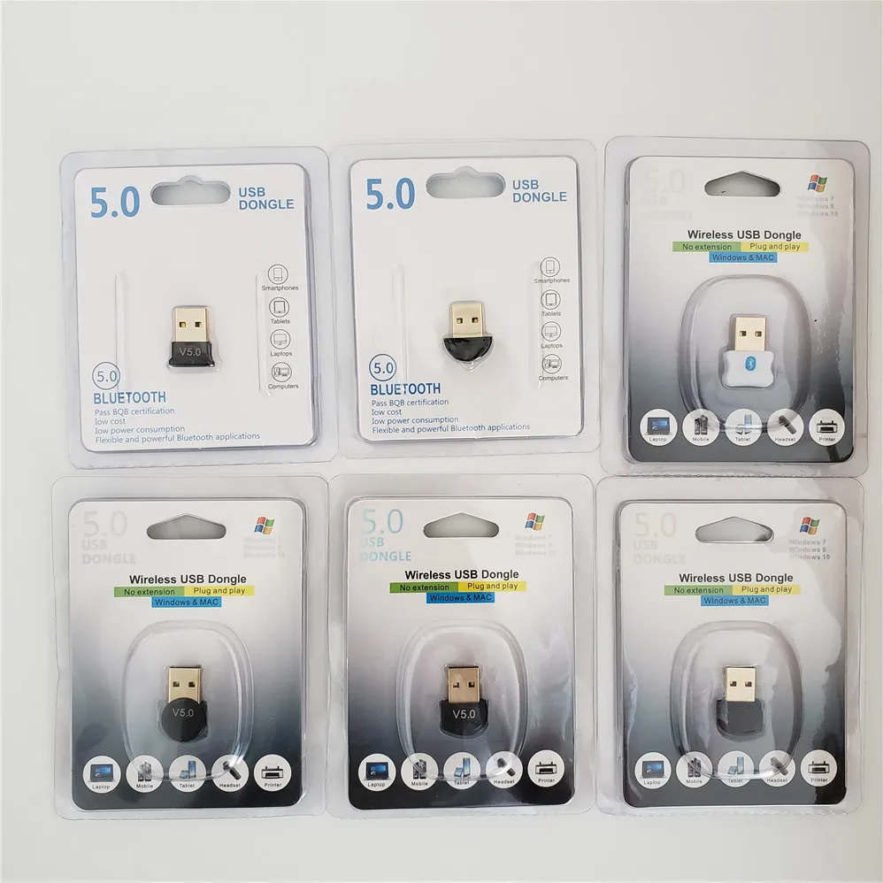USB Bluetooth 5 0 адаптер 4 ключ беспроводной передатчик приемник аудио V5.0 V4.0 для