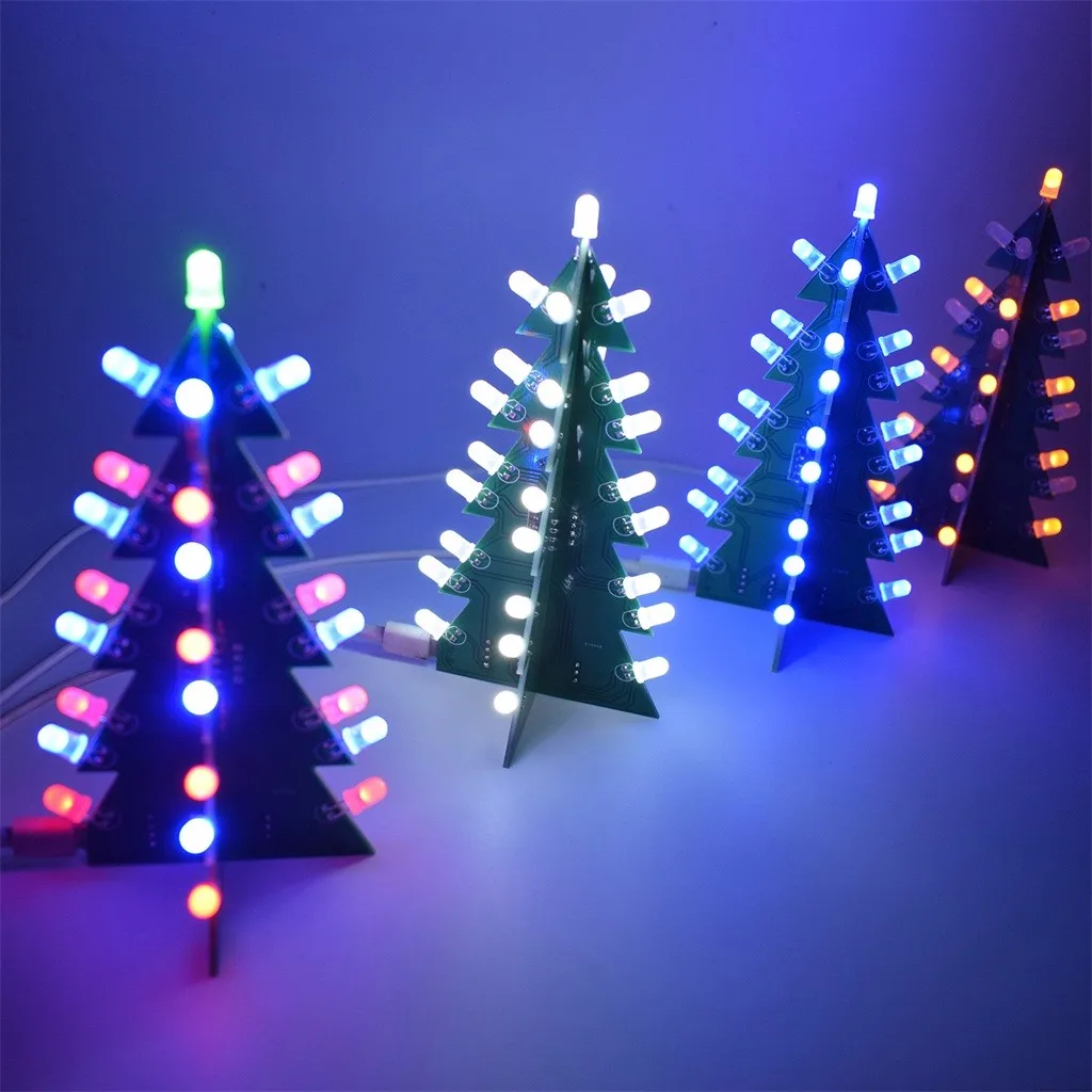 3d Led DIY Рождественские елочные украшения звезда мигающие елочные украшения для дома Мини Рождественская елка Arbol De Navidad