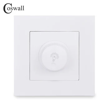 

COSWALL Lamp Dimmer Regulator For Dimmable LED Light Bulb PC Panel Wall Light Switch 16A 15~300W Brightness Adjustable E20 Serie