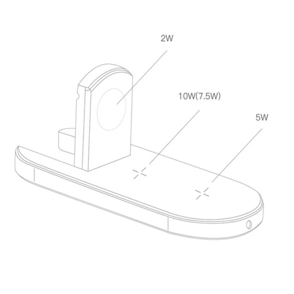 10 Вт Qi Беспроводное зарядное устройство для Iphone X Xs Max Xr 8 быстрая Беспроводная Полная нагрузка 3 в 1 Зарядная площадка для Airpods Apple Watch 4 3 2 1