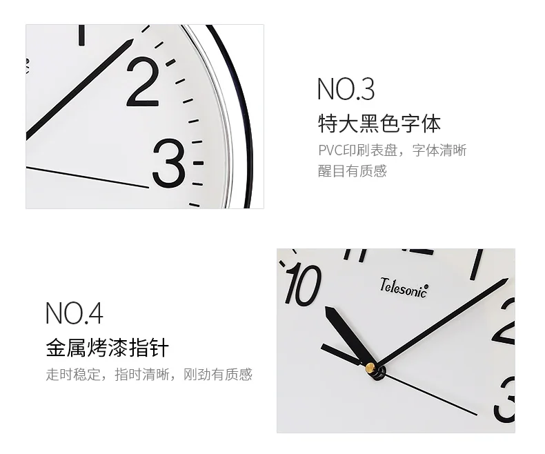 Large Silver Wall Clock Silent Clock Mechanism Bedroom Living Room Simple Wall Watches Home Decor Horloge Mural Gift Ideas FZ309