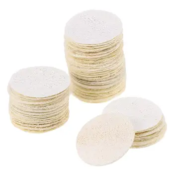 

50 Pcs Reusable Loofah Round Scrubbing Exfoliating Facial Makeup Skin Care Pads Remover Sponges