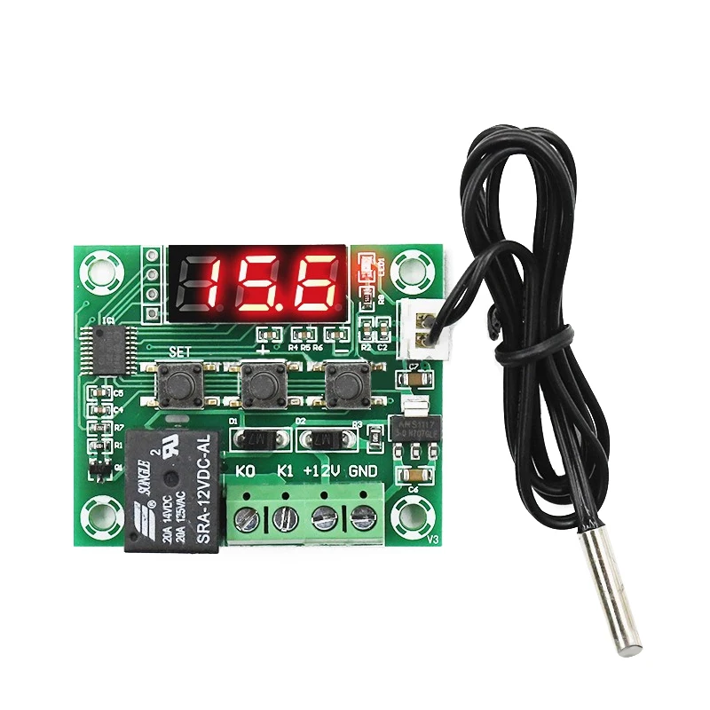 Термометр W1209 с водонепроницаемым зондом 12 В для arduino электронный термостат