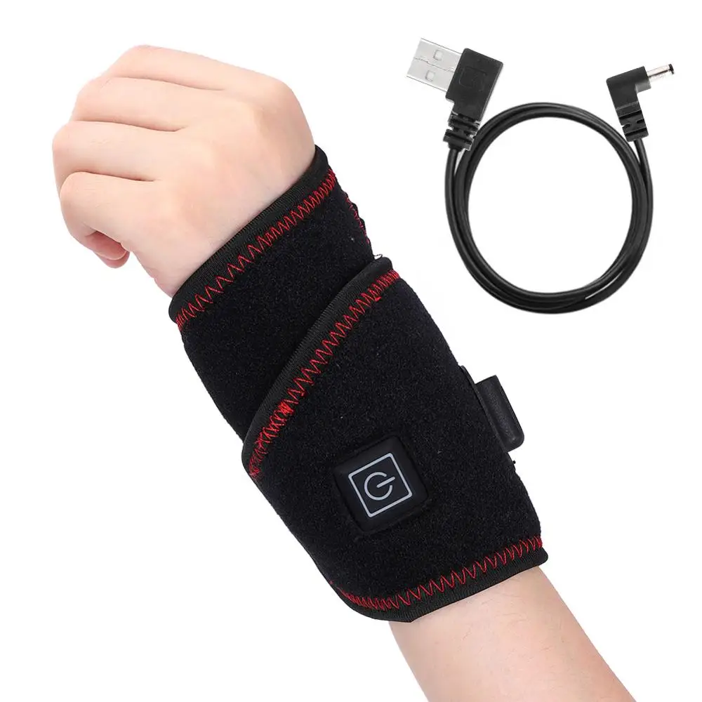 Heated Wristband 1 шт. Дальний инфракрасный браслет с подогревом, тепло, локоть, поддержка, обертывание для обезболивания, терапия, теплый защитный пояс с кабелем USB 1,2 м - Цвет: Heated Wristband