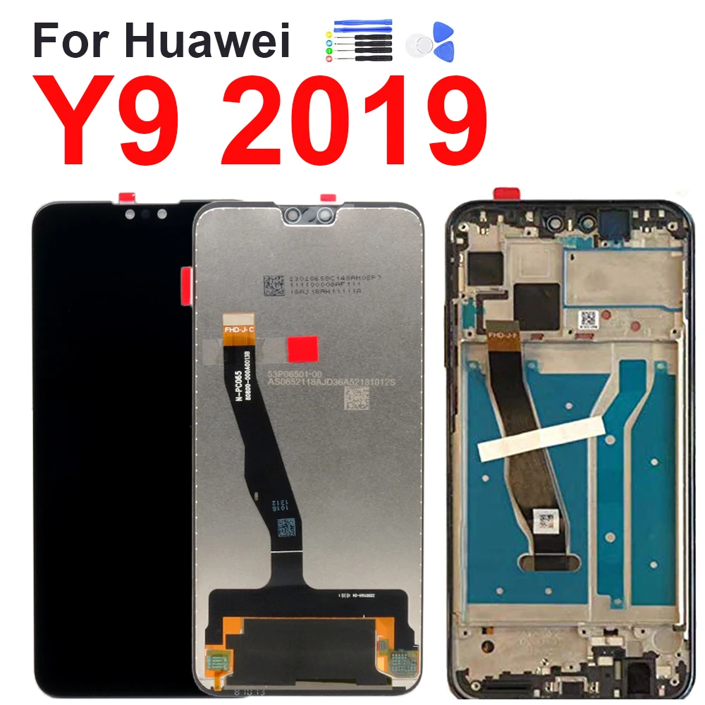 

For Huawei Y9 2019 Display Touch Screen Digitizer LCD Assembly for Huawei Y9 2019 Screen with Frame Repair Replacement