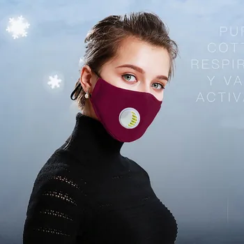 

Bfaccia Cotton Mask Reusable Mask Breathable with Valve Activated Carbon Filter Respirator Mouth-muffle for Travel Work Outdoor