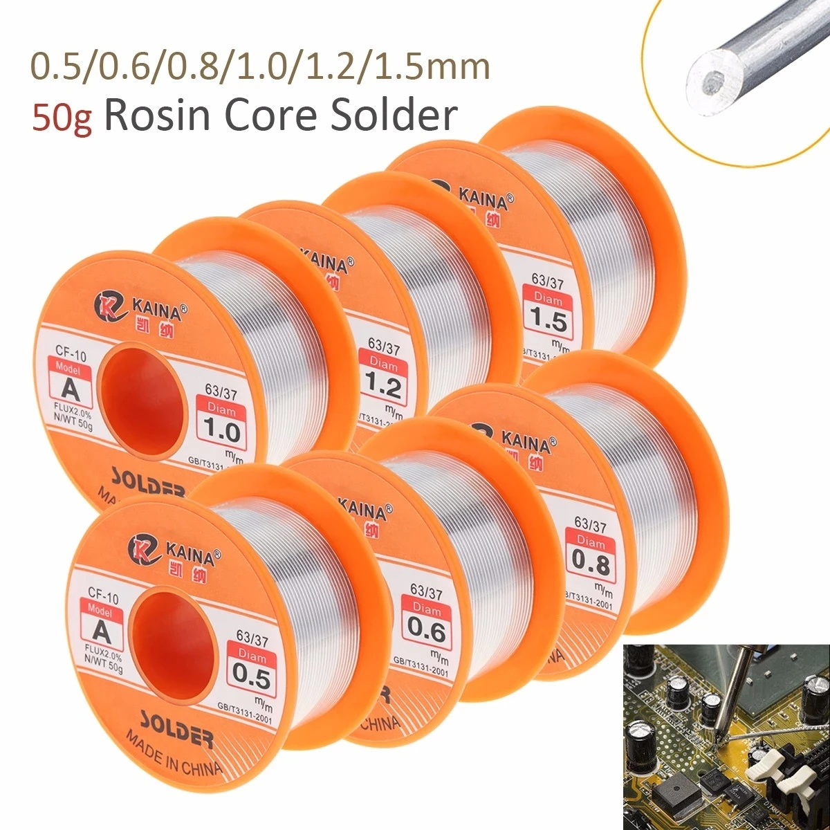 30g 0.3mm 63/37 Rosin Core 1.2% Solder Wire Tin Flux Solder for Soldering Iron