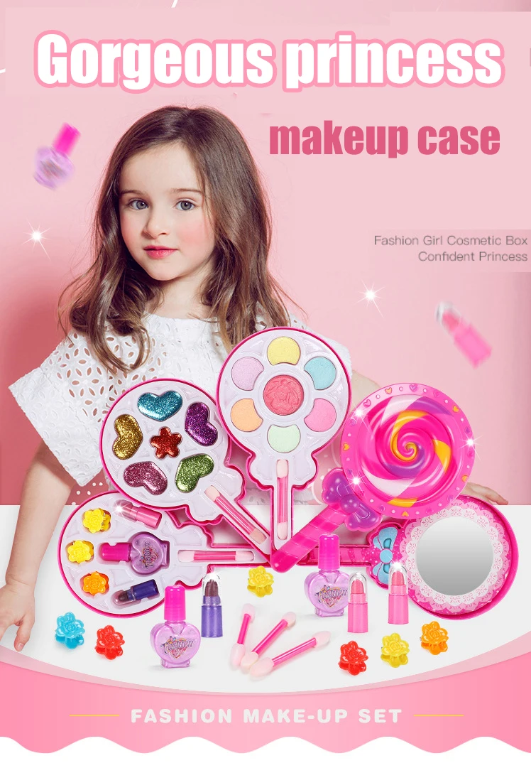 Faire semblant de jouer filles maquillage outils Kit maquillage ensembles préscolaire enfants beauté sécurité jouet pour enfants fille maquillage sûr Non toxique jouets