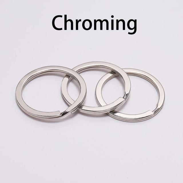 25 28 30 mm Bronze Gold Color Keyring Split Ring Plated Key Ring For DIY Llaveros clasp Findings Jewelry Making