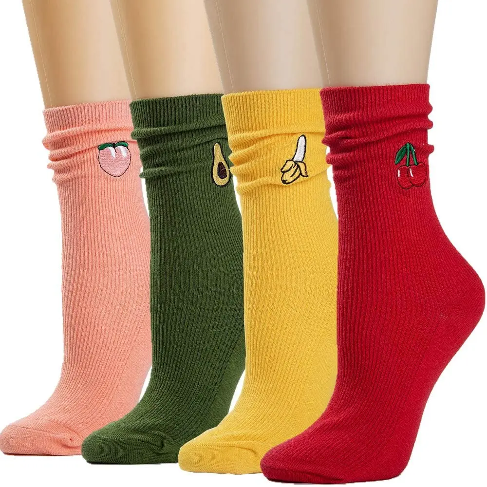 Fruit Design Socks Women Cotton Socks Breathable Socks Autumn Winter Warm Sock 