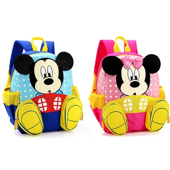 

Mickey Mouse Children Cartoon Minnie Mouse Backpack School Disney Large Capacity Backpacks Waterproof School Bags for Kids