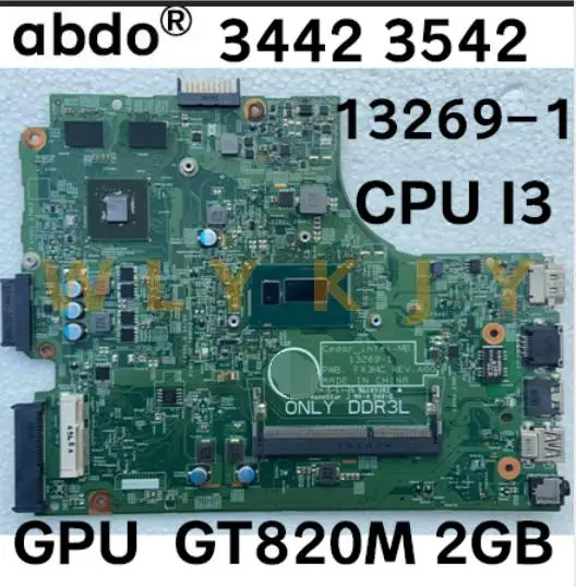 Материнская плата для ноутбука DELL 3442 3542 3443 3543 5748 5749 CN-06F3DW CN-01P4HG-1 Процессор i3 GT820M 2