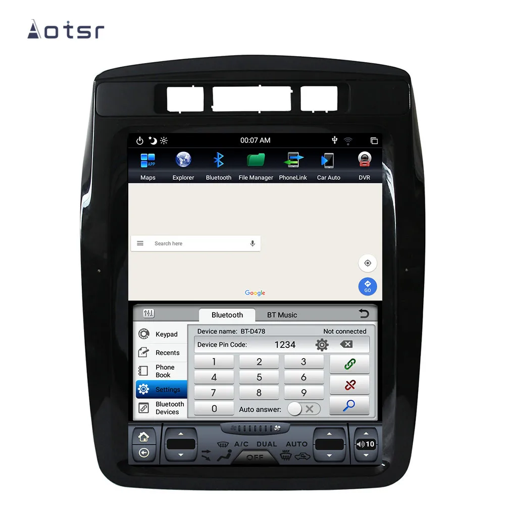 Автомобильный радиоприемник AOTSR Tesla Style Android 9 для VW Volkswagen Touareg 2010 2018 GPS навигация DSP