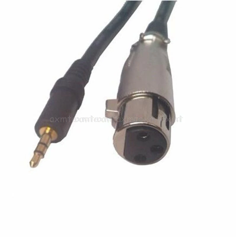 2,5 м XLR мама до 3,5 мм Джек Кабель AUX Соединительный кабель для микрофона Динамик D27 19 Прямая поставка