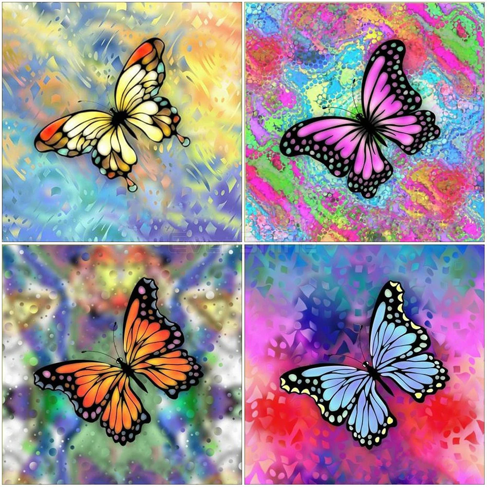 EverShine 5D Diamond Painting Full Drill Square Butterfly Picture Of Rhinestones Embroidery Animals Mosaic Art | Дом и сад