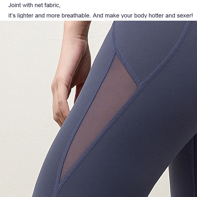 Леггинсы для йоги ES.MS женские сетчатые леггинсы фитнеса бега езды на велосипеде