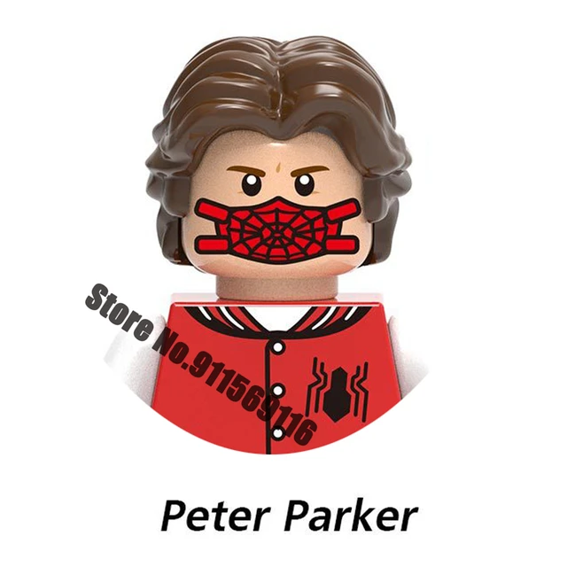 Superhero Spiderman Suit Building Blocks Bricks Mysterio Peter Parker Miles Morales Action Figures Kids Toys Christmas Gifts I-X1462