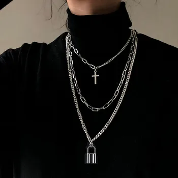 Fashion Unisex Multilayer Hip Hop Long Chain Necklace