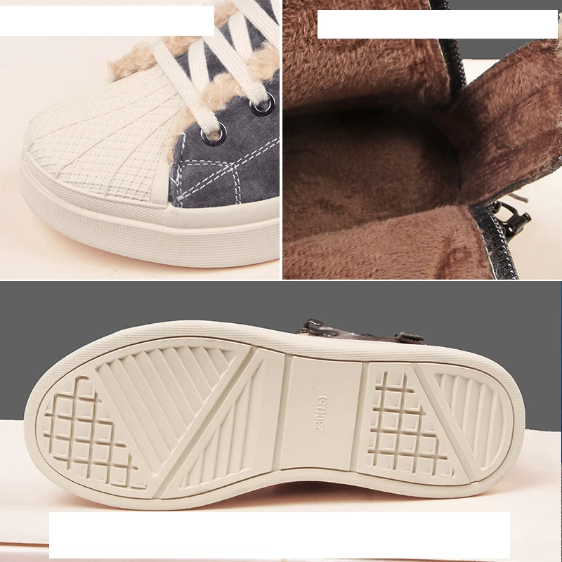 Зимняя теплая обувь; zapatos de mujer; женские высокие кроссовки из натуральной кожи с перекрестной шнуровкой; chaussure; женская обувь на меху