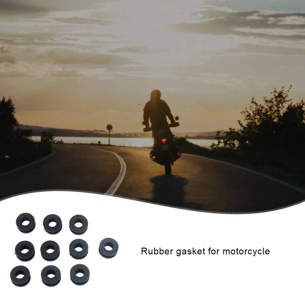 10 шт. одна упаковка мотоцикла резиновая шайба для Yamaha для Honda Для Suzuki
