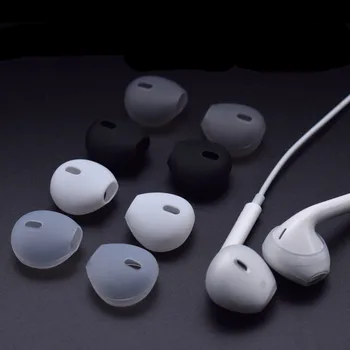 

Ear Buds Caps for Airpods 1/2 Wireless Bluetooth for iPhone Earphones Silicone Covers Headphone Case Earpads Eartips 8Pcs / lot