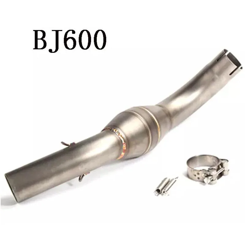 Гонки Для Бенелли BJ300 BJ600 глушитель сантехника ловушка выхлопная труба 51 мм мотоцикл Выхлопная средняя труба из нержавеющей стали