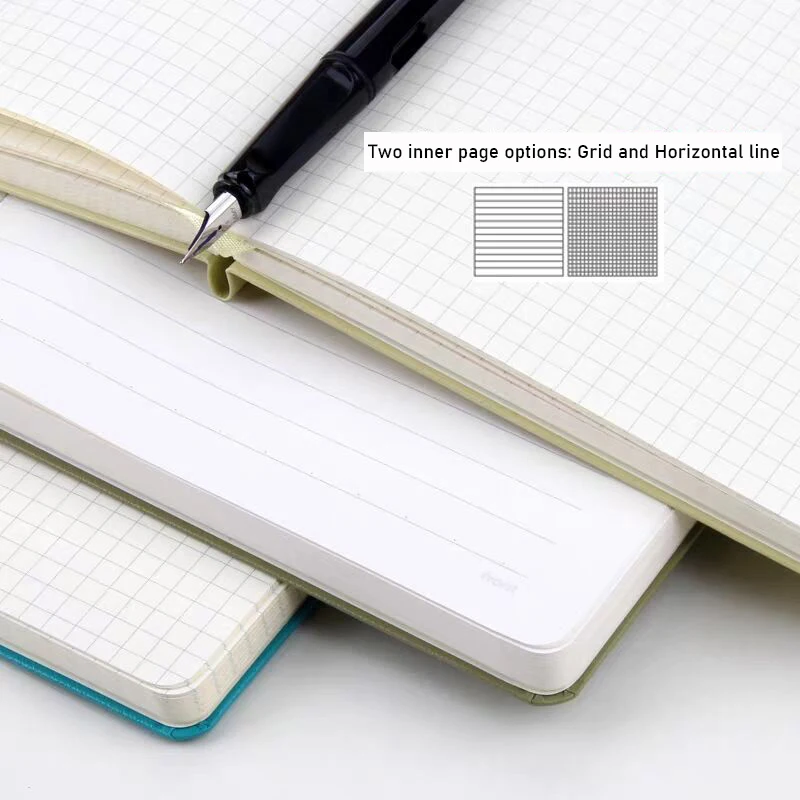 A5 Hardcover Grid Notebook Bandage Grid Personal Diary Notebook School Office Stationery Black Bullet Journal Grid Paper