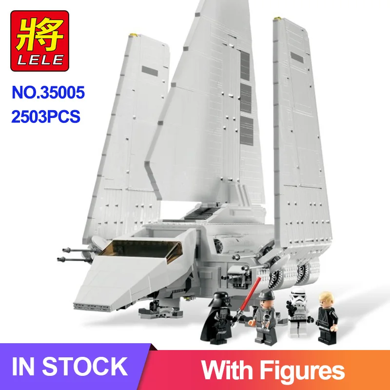

Compatible Legoinglys Star Plan 10212 LELE wars 35005 Imperial Shuttle Set with figures Building Blocks Bricks KID DIY toy Model