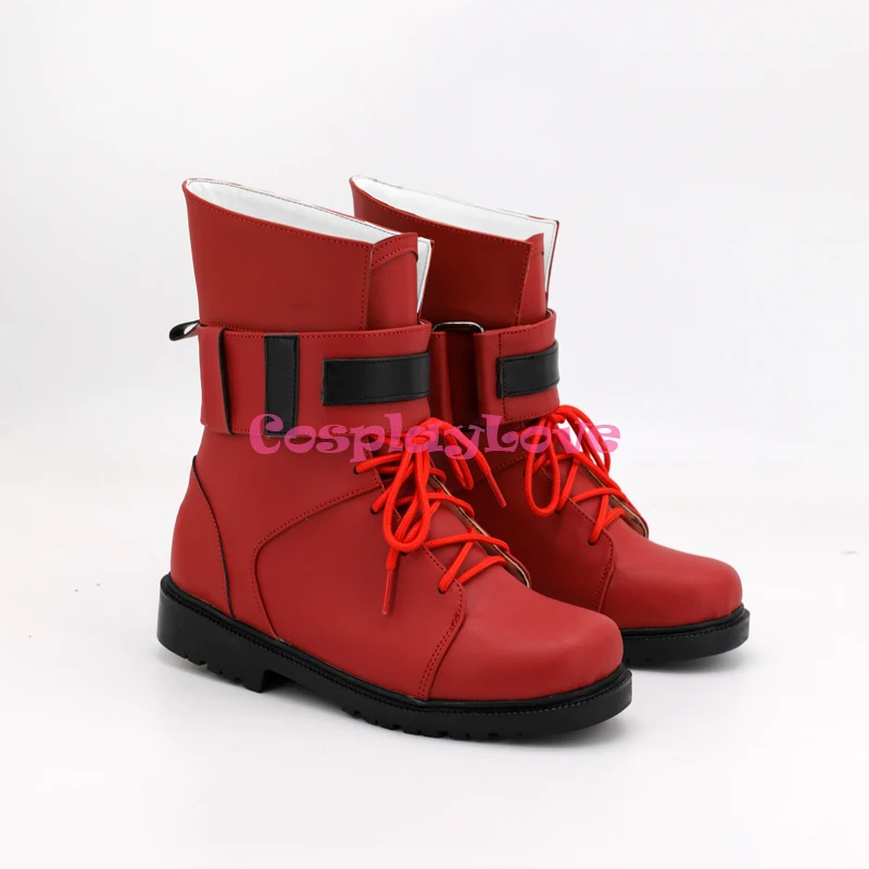 Custom Made Final Fantasy VII Tifa Lockhart Red Shoes Cosplay Leather CosplayLove (3)