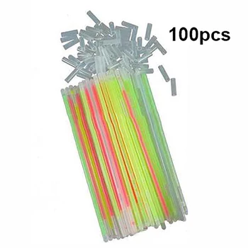 

100pcs Neon Glowstick Colorful Fluorescence Sticks Party Toys Bracelets Necklace Glow In the Dark Light Stick Party Supplies