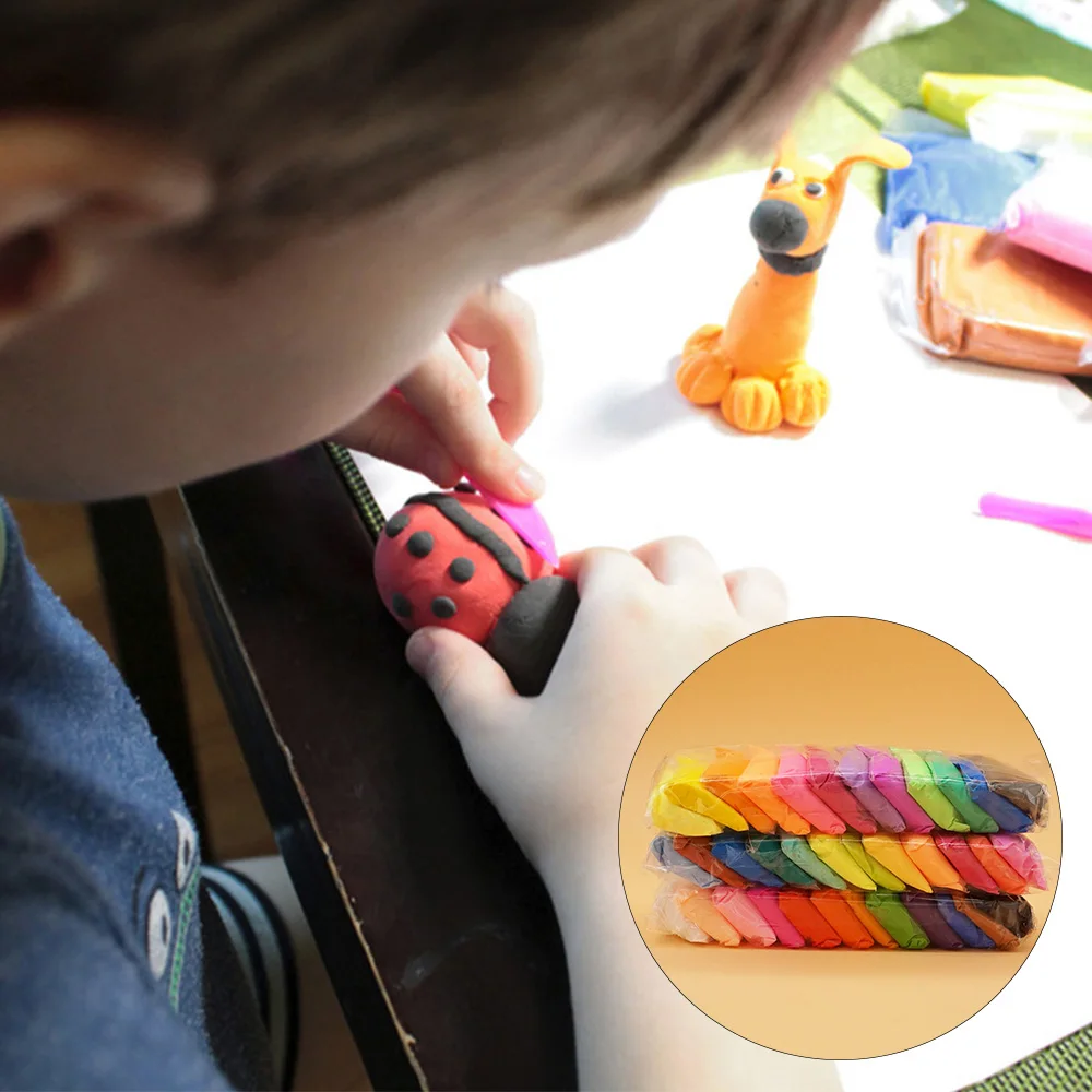 12, 24, 36 цветов, светильник из глины, сухой на воздухе полимерный Пластилин «сделай сам», мягкая глина для детского сада, Обучающие модели, развивающие игрушки для детей